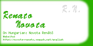 renato novota business card