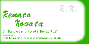renato novota business card